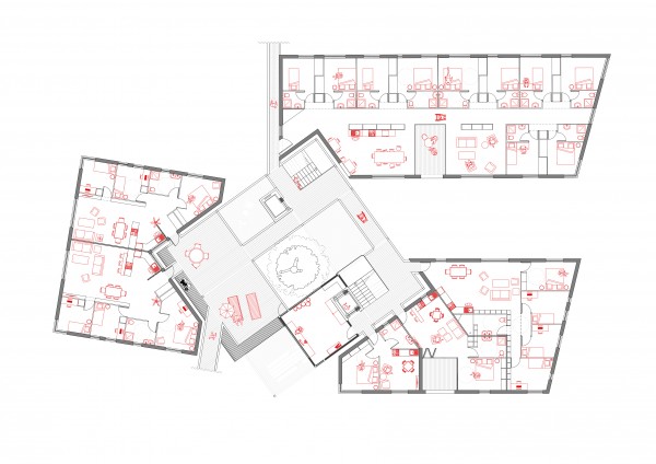 Plan Atelier bricolage + Logements / Jules MANSART & Boris DELAFOULHOUZE