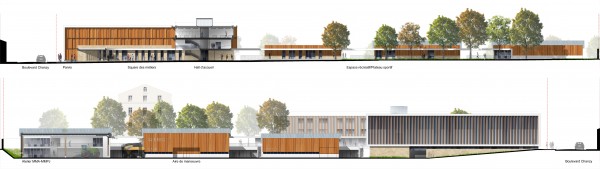 Coupes - Lycée Hélène Duc / TLR Architecture