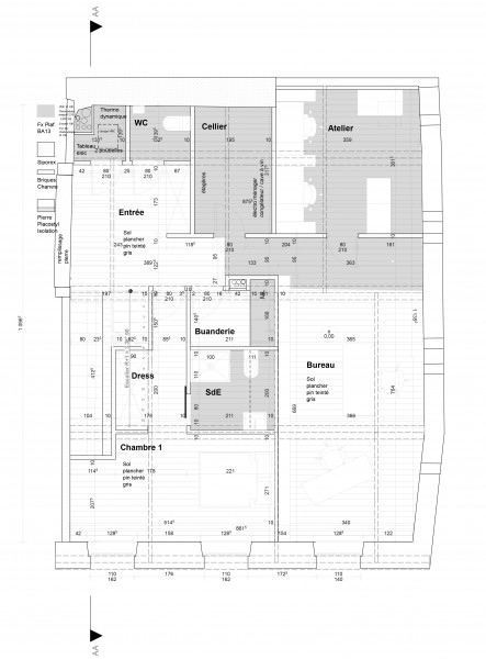 appartement bordeaux - plan r+1 / a_traits architecture