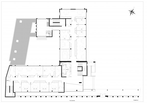 Niveau R + 1 / Cabinet d'architecture MASSIE Bertrand