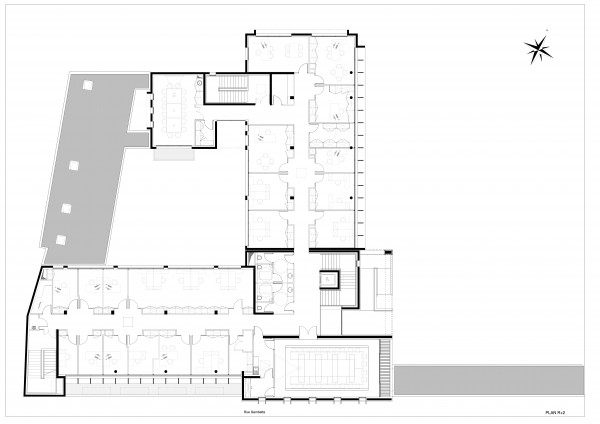 Niveau R + 2 / Cabinet d'architecture MASSIE Bertrand