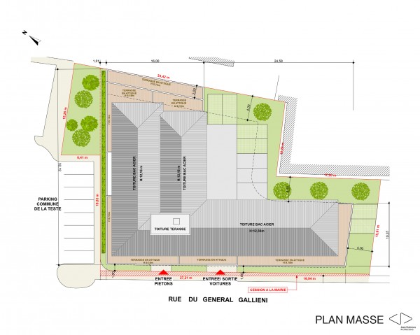 plan masse / Jean Dubrous architecture