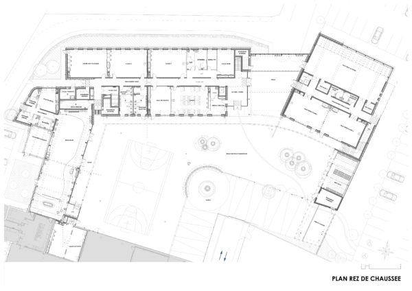Plan du rez-de-chaussée / Eric Wirth Architecte