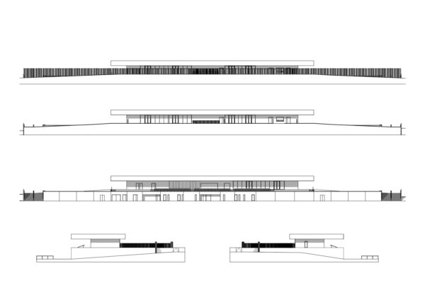 Plans de façades Tribune d'honneur / Olgga/Atelier Cambium