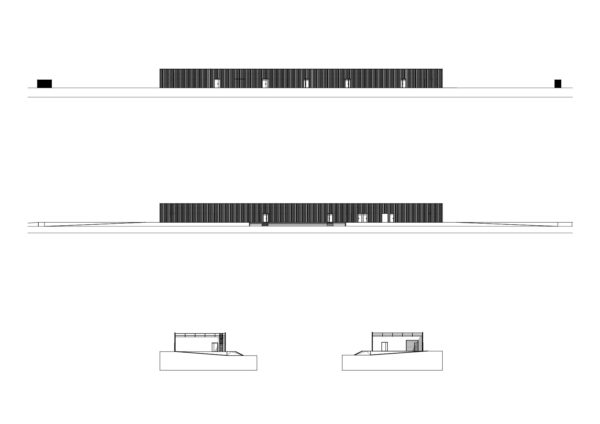 plans de façades des annexes / Olgga/Atelier Cambium
