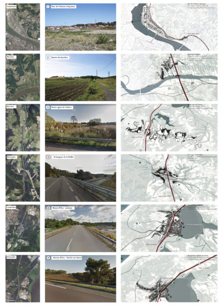 Extrait de l'Atlas des Possibles du secteur littoral-Séqué : point d'accroches locaux de l'infrastructure projetée / Anaïs Costeramon
