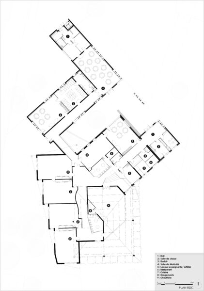 Plan RDC / Atelier d'architecture Yvain Renard