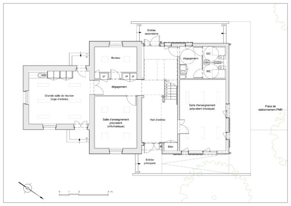 Plan du rez-de-chaussée / Tratteggio architecture