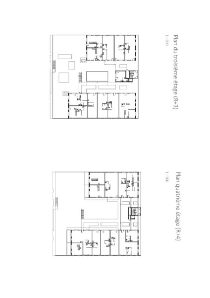 Plans R+3 et R+4 / Lemérou Architecture