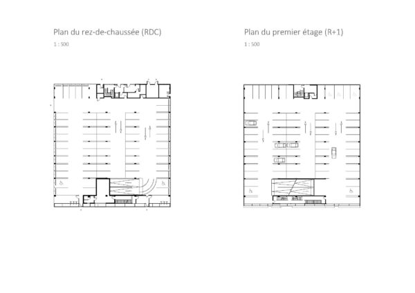 Plans RDC et R+1 / Lemérou Architecture
