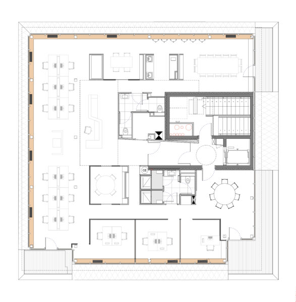 Plan d'étage courant R+5 / Bulle Architectes