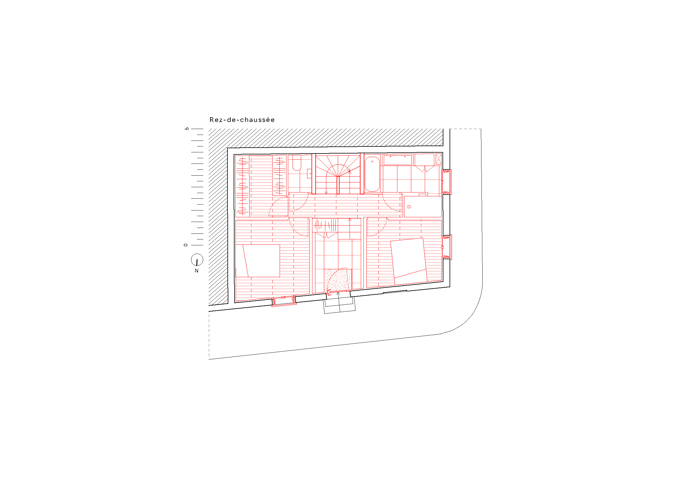 Plan rez-de-chaussée / Arthur Perbet architecture