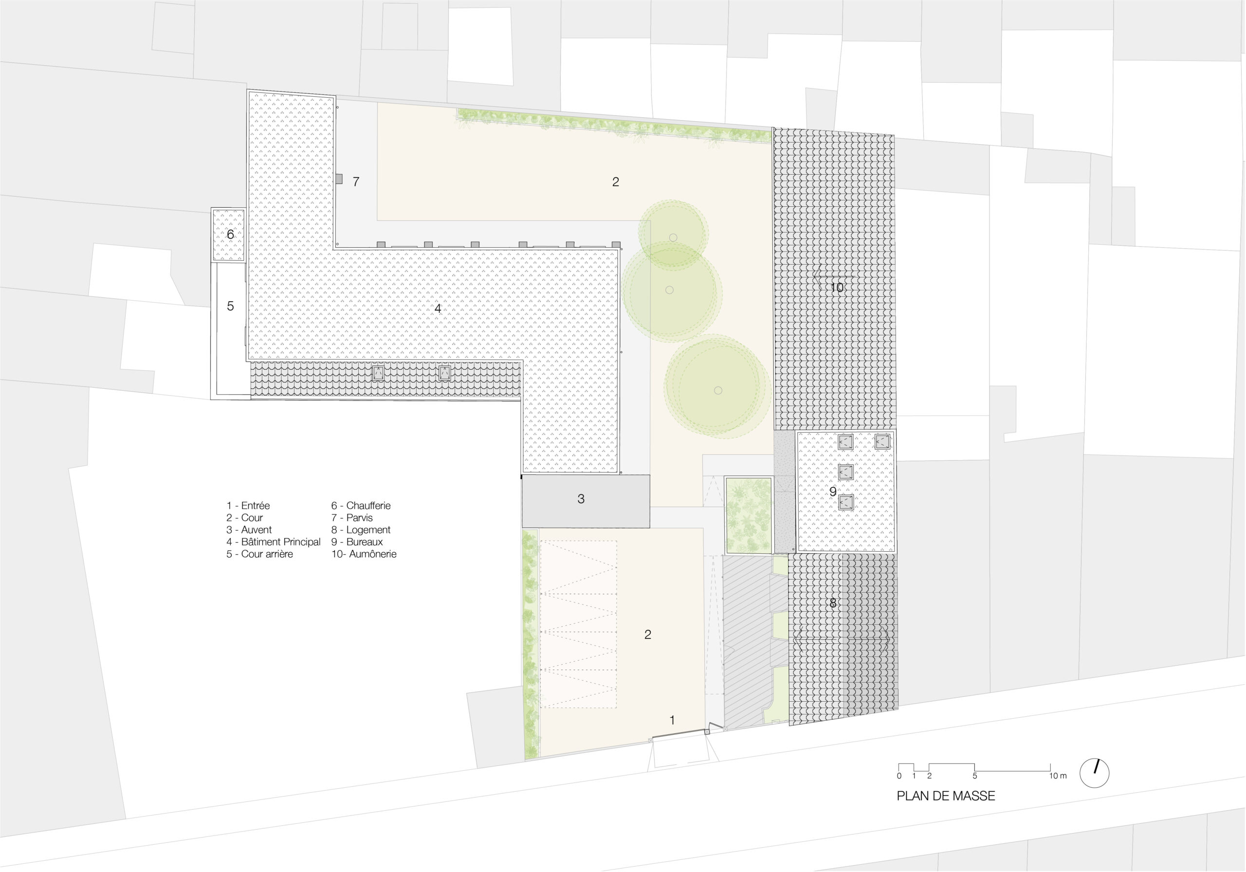 Plan masse / Lauren Havel & Mathias Cisnal Architectes